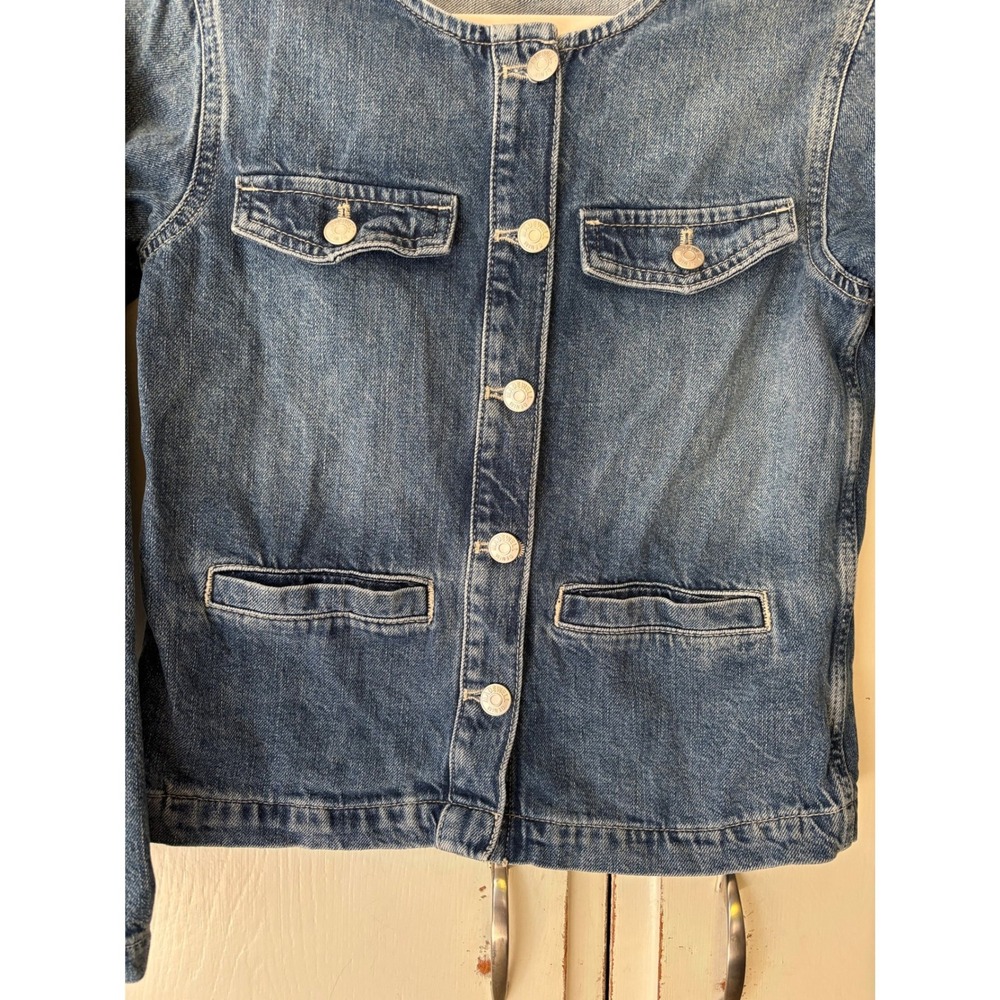 Madewell Denim Lady Jacket Womens Medium Wash Button Front Blue Size XS - Picture 4 of 12